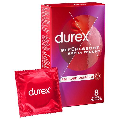 Preservatifs Durex Preservatifs extra lubrifies 8pc