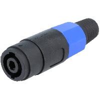 Durites Fiche haut-parleur Male - 4 broches connecteur 4.8mm - Bleu