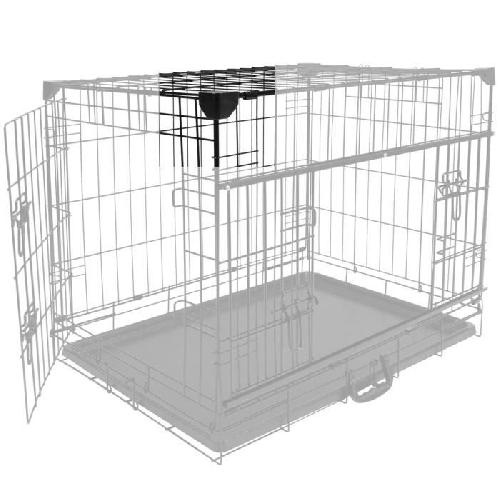 Caisse - Cage De Transport DUVO+ Cage Fer Ninja Edition avec porte coulissante 122 x 76 x 84 cm - 17.4 kg - Noir - Pour chien