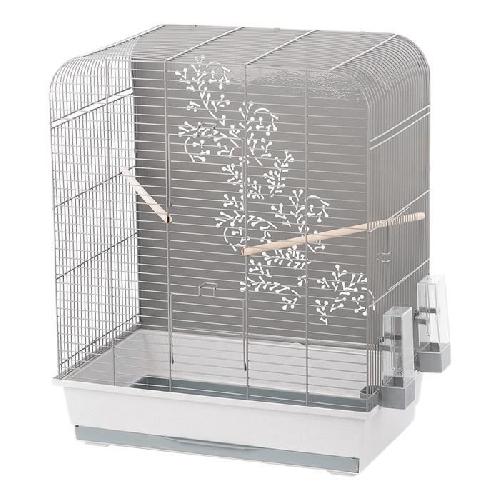 Cage DUVO+ Cage Zen Miki 54 x 34 x 65 cm - 4.27 kg - Gris clair et gris - Pour oiseaux