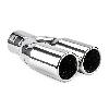 Echappements Voitures Embout D'Echappement Double Acier Inoxydable Diam Int 35-50- Diam Ext 60-63Mm