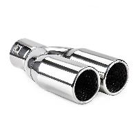 Echappements Voitures Embout D'Echappement Double Acier Inoxydable Diam Int 35-50- Diam Ext 60-63Mm