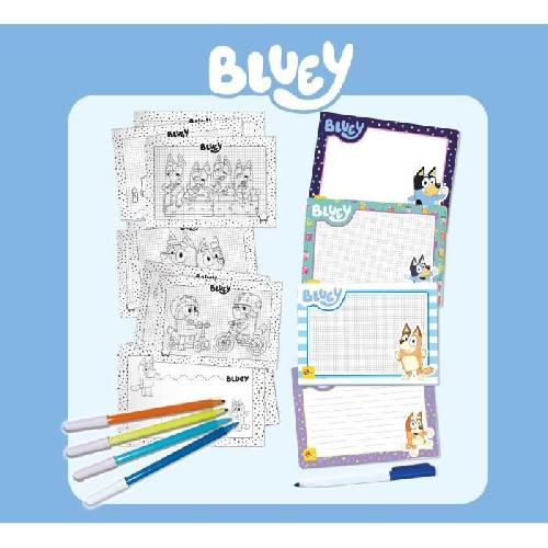 Jeu De Coloriage - Dessin - Pochoir Ecole de dessin - Bluey drawing school - Kit complet pour apprendre a dessiner - LISCIANI