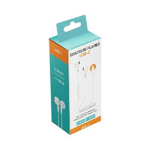 Casque - Ecouteur Filaire - Oreillette Bluetooth - Kit Pieton Telephone Ecouteurs filaires USB-C SD