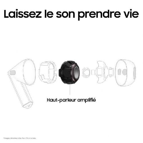 Casque - Ecouteur Filaire - Oreillette Bluetooth - Kit Pieton Telephone Ecouteurs Samsung GALAXY Buds 3 argent