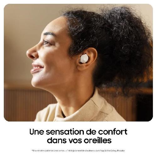 Casque - Ecouteur Filaire - Oreillette Bluetooth - Kit Pieton Telephone Ecouteurs Samsung Galaxy Buds FE True wireless a réduction de bruit active Blanc