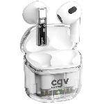 Casque - Ecouteur - Oreillette Ecouteurs sans fil Bluetooth - CGV - URBAN GHOST -Blanc- - Autonomie 30h - Controle tactile - TWS