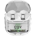 Casque - Ecouteur - Oreillette Ecouteurs sans fil Bluetooth - CGV - URBAN GHOST -Blanc- - Autonomie 30h - Controle tactile - TWS