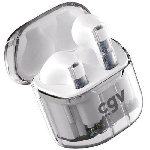 Casque - Ecouteur - Oreillette Ecouteurs sans fil Bluetooth - CGV - URBAN GHOST -Blanc- - Autonomie 30h - Controle tactile - TWS