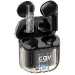 Casque - Ecouteur - Oreillette Ecouteurs sans fil Bluetooth - CGV - URBAN GHOST -Noir- - Autonomie 30h - Controle tactile - TWS