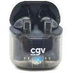 Casque - Ecouteur - Oreillette Ecouteurs sans fil Bluetooth - CGV - URBAN GHOST -Noir- - Autonomie 30h - Controle tactile - TWS
