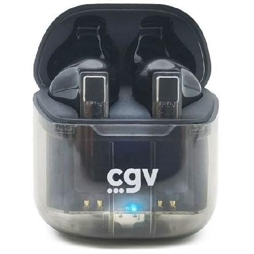 Casque - Ecouteur - Oreillette Ecouteurs sans fil Bluetooth - CGV - URBAN GHOST -Noir- - Autonomie 30h - Controle tactile - TWS