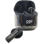 Casque - Ecouteur - Oreillette Ecouteurs sans fil Bluetooth - CGV - URBAN GHOST -Noir- - Autonomie 30h - Controle tactile - TWS