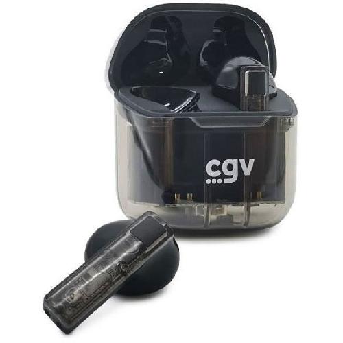 Casque - Ecouteur - Oreillette Ecouteurs sans fil Bluetooth - CGV - URBAN GHOST -Noir- - Autonomie 30h - Controle tactile - TWS