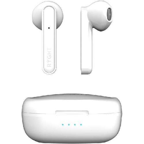 Casque - Ecouteur - Oreillette Ecouteurs sans fil Bluetooth - RYGHT - ALFA - Blanc