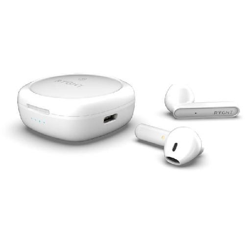 Casque - Ecouteur - Oreillette Ecouteurs sans fil Bluetooth - RYGHT - ALFA - Blanc