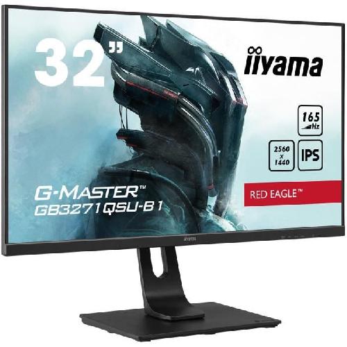 Ecran Ordinateur Ecran PC Gamer - IIYAMA G-Master Red Eagle - 31.5 WQHD - Dalle IPS - 1 ms - 165 Hz - HDMI - AMD FreeSync -avec Telecommande-