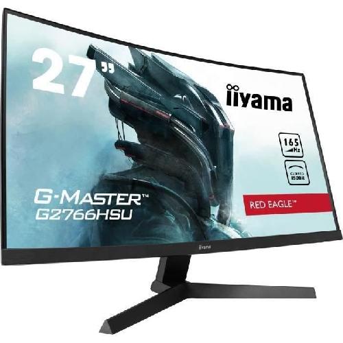 Ecran Ordinateur Ecran PC Gamer Incurve - IIYAMA G-Master Red Eagle G2766HSU-B1 - 27 FHD - Dalle VA - 1 ms - 165Hz