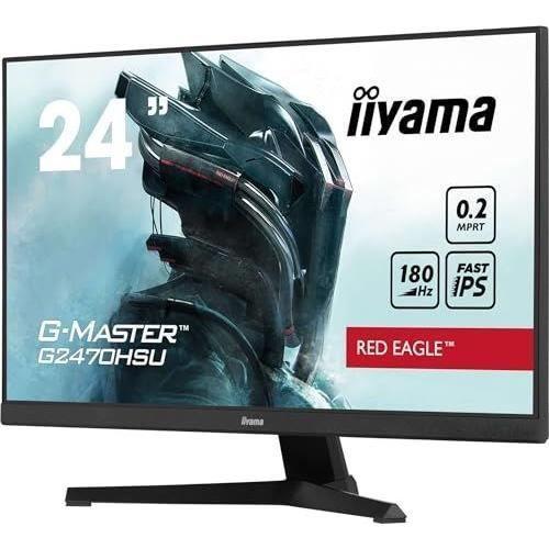 Ecran Ordinateur Ecran PC - IIYAMA - G2470HSU-B6 - 24 IPS FHD 1920 x 1080 - 0.2ms - 180Hz - HDMI DP - Noir
