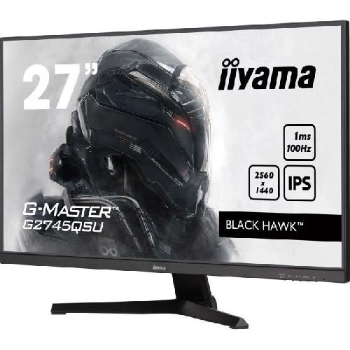 Ecran Ordinateur Ecran PC - IIYAMA - G2745QSU-B2 - 27 QHD - IPS - 100Hz - 1ms - HDMI-DP-USB HUB - Haut-parleurs - Noir