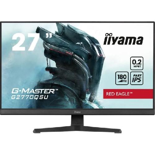 Ecran Ordinateur Ecran PC - IIYAMA - G2770QSU-B6 - 27 QHD - Fast IPS - 180Hz - 0.2ms - HDMI-DP-USB HUB - Haut-parleurs - Noir