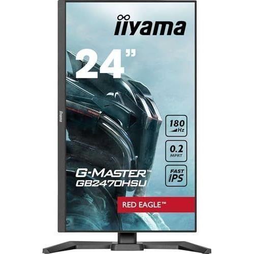 Ecran Ordinateur Ecran PC - IIYAMA - GB2470HSU-B6 - 24 IPS FHD 1920 x 1080 - 0.2ms - 180Hz - HDMI DP - Noir