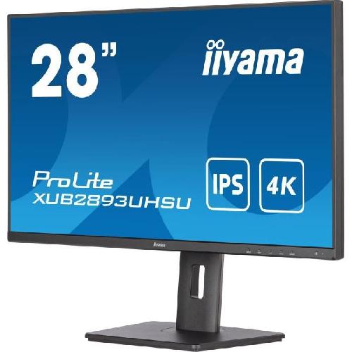 Ecran Ordinateur Ecran PC - IIYAMA ProLite XUB2893UHSU-B5 - 28 4K - Dalle IPS - 3ms - 75Hz - HDMI/DisplayPort - Pied réglable
