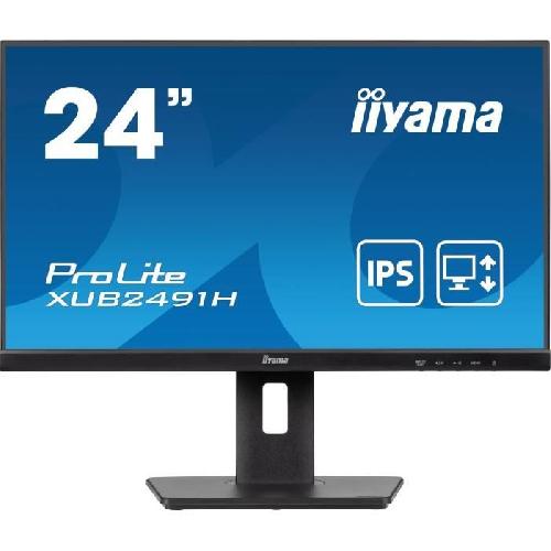 Ecran Ordinateur Ecran PC - IIYAMA - XUB2491H-B1 - 23.8 FHD - IPS - 100Hz - 0.5ms - HDMI-DP - VESA 100x100 - Pied reglable + Pivot - Noir