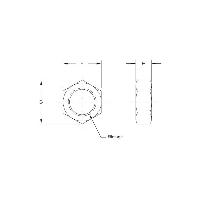 Ecrous et Vis Contre ecrou Metrique 10x150 Pas Droite - 1 nombre