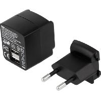 Electricite - Domotique Alimentation USB double - 5VDC - 2.4A - 12W - Prise EU changeable
