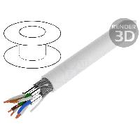 Electricite - Domotique Cordon S-FTP Cat7 50m - Blanc