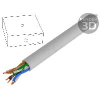 Electricite - Domotique Cordon U-UTP Cat6 100m - Gris
