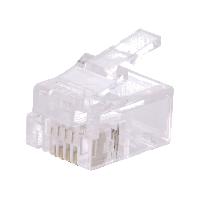 Electricite - Domotique Fiche modulaire RJ11 male pour cable telephonique plat x10