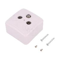 Electricite - Domotique Prise murale d'antenne univ erselle pour Sat-TV-Radio - Blanc