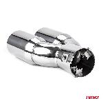 Echappements Voitures Embout D'Echappement Double Acier Inoxydable Diam Int 35-50- Diam Ext 60-63Mm