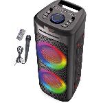Enceinte - Haut-parleur Nomade - Portable - Mobile - Bluetooth Enceinte bluetooth karaoke - INOVALLEY - MS06CD - 1000W - Bluetooth 5.0 - Lecteur CD - RGB - Radio FM - USB 2.0 - micro SD - Karaoke