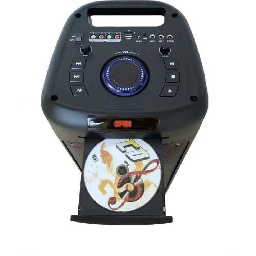 Enceinte - Haut-parleur Nomade - Portable - Mobile - Bluetooth Enceinte bluetooth karaoke - INOVALLEY - MS06CD - 1000W - Bluetooth 5.0 - Lecteur CD - RGB - Radio FM - USB 2.0 - micro SD - Karaoke
