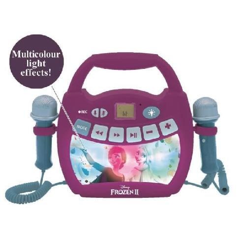 Mp3 Enfant Enceinte Bluetooth La Reine des Neiges - LEXIBOOK - Effets Lumineux. Micros et Batterie Rechargeable