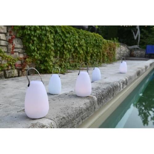 Lampadaire - Lampe De Jardin Enceinte Bluetooth lampe 3 LED RGB pilotable - D 14 x H 20 cm