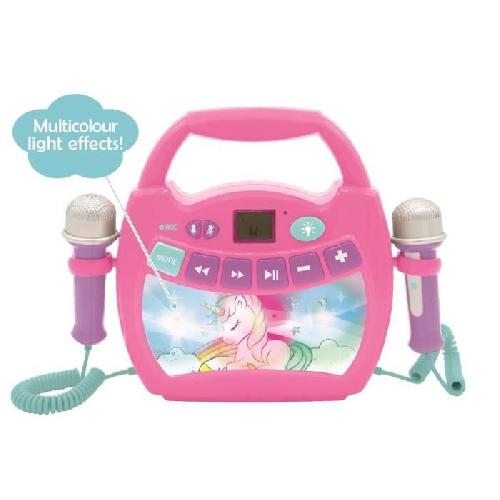 Mp3 Enfant Enceinte Bluetooth Licorne - LEXIBOOK - Effets Lumineux. Micros et Batterie Rechargeable