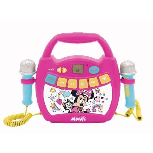 Mp3 Enfant Enceinte Bluetooth Minnie Mouse - LEXIBOOK - Effets Lumineux. Micros et Batterie Rechargeable