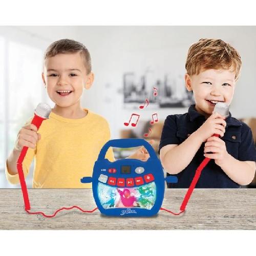 Mp3 Enfant Enceinte Bluetooth Spider-Man - LEXIBOOK - Effets Lumineux. Micros. Karaoké et Enregistrement