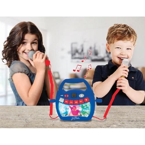 Mp3 Enfant Enceinte Bluetooth Spider-Man - LEXIBOOK - Effets Lumineux. Micros. Karaoké et Enregistrement