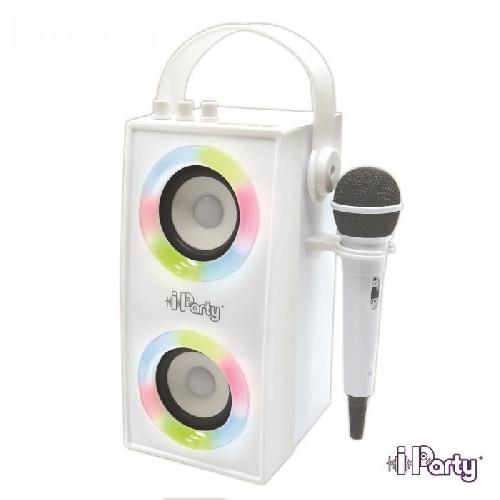 Micro - Karaoke Enceinte Karaoké Enfant - LEXIBOOK - iParty - Bluetooth V5.0 - Effets Lumineux