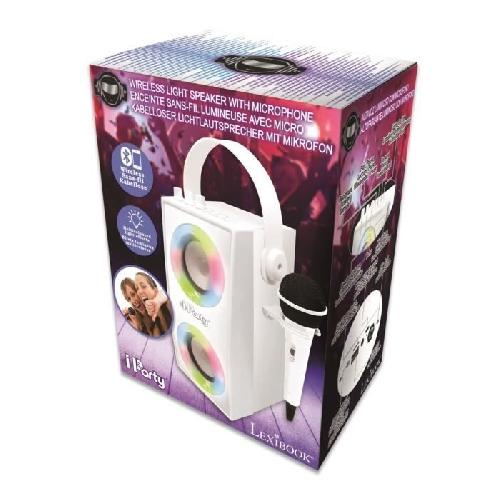 Micro - Karaoke Enceinte Karaoké Enfant - LEXIBOOK - iParty - Bluetooth V5.0 - Effets Lumineux