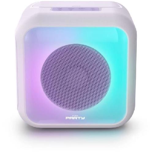 Enceinte - Haut-parleur Nomade - Portable - Mobile - Bluetooth Enceinte karaoke lumineuse BIGBEN - Lavande - Bluetooth - 30W - 2 micros sans fil USB-C - Egaliseur - Batterie Li-on