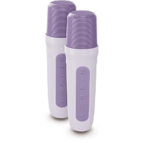 Enceinte - Haut-parleur Nomade - Portable - Mobile - Bluetooth Enceinte karaoke lumineuse BIGBEN - Lavande - Bluetooth - 30W - 2 micros sans fil USB-C - Egaliseur - Batterie Li-on