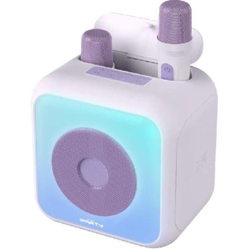 Enceinte - Haut-parleur Nomade - Portable - Mobile - Bluetooth Enceinte karaoke lumineuse BIGBEN - Lavande - Bluetooth - 30W - 2 micros sans fil USB-C - Egaliseur - Batterie Li-on