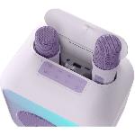 Enceinte - Haut-parleur Nomade - Portable - Mobile - Bluetooth Enceinte karaoke lumineuse BIGBEN - Lavande - Bluetooth - 30W - 2 micros sans fil USB-C - Egaliseur - Batterie Li-on