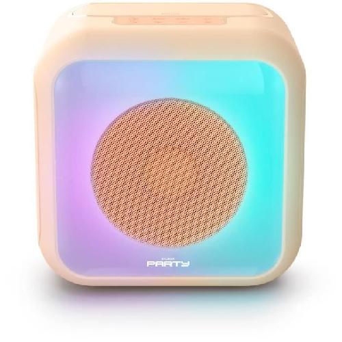 Enceinte - Haut-parleur Nomade - Portable - Mobile - Bluetooth Enceinte karaoke lumineuse BIGBEN - Peche - Bluetooth - 30W - 2 micros sans fil USB-C - Egaliseur - Batterie Li-on